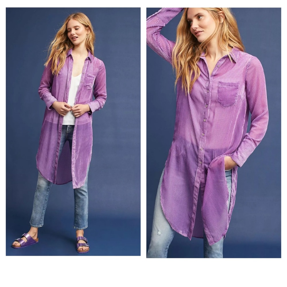 Akemi + Kin velvet long blouse tunic